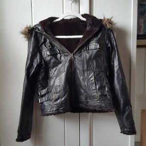 Unique Leather Fur Jacket